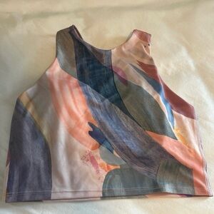 Athleta Multicolor Abstract Women's Top